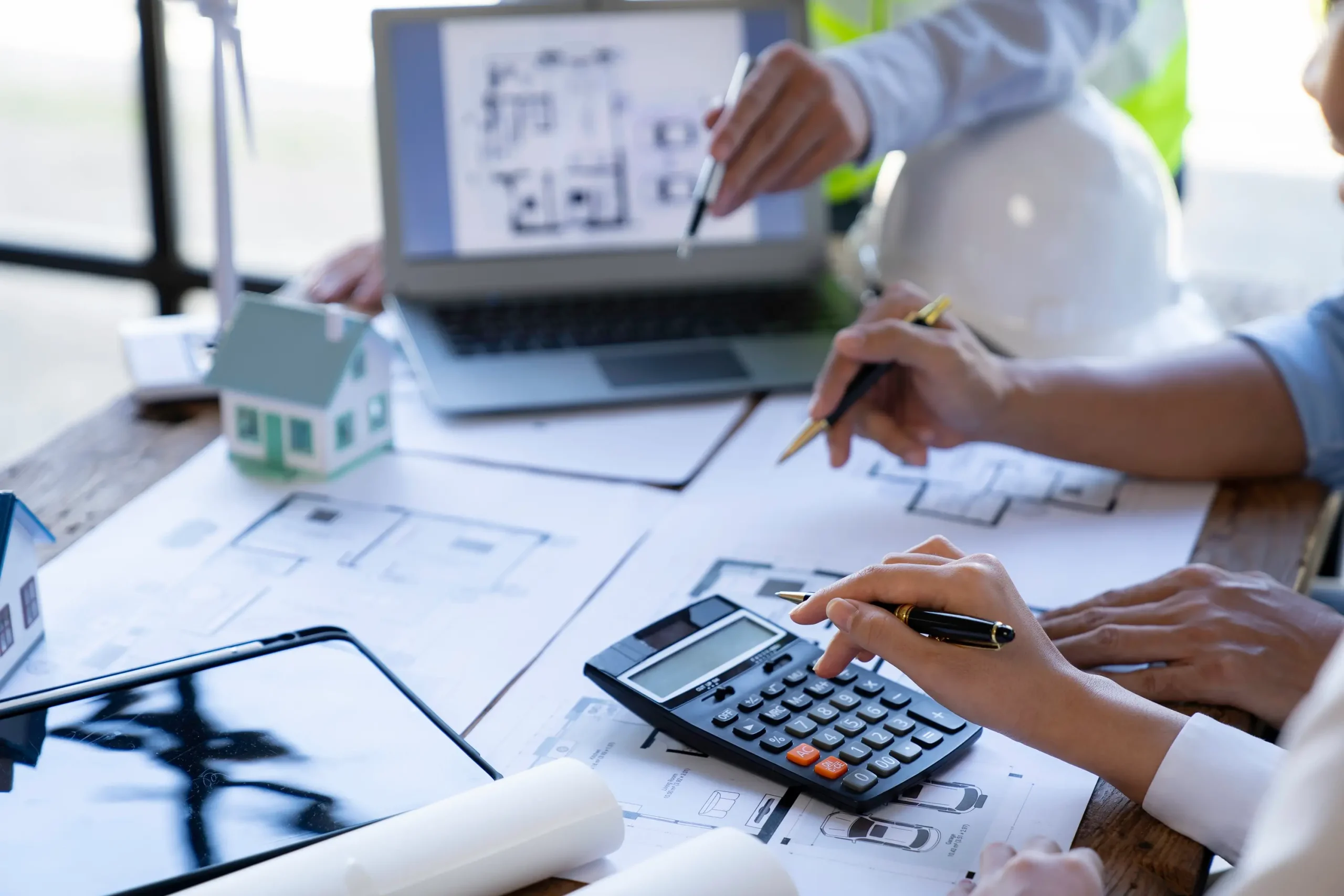 Team of architects in a planning meeting