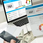 Credit report review with financial score