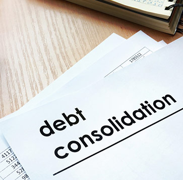 Debt consolidation process with loan forms